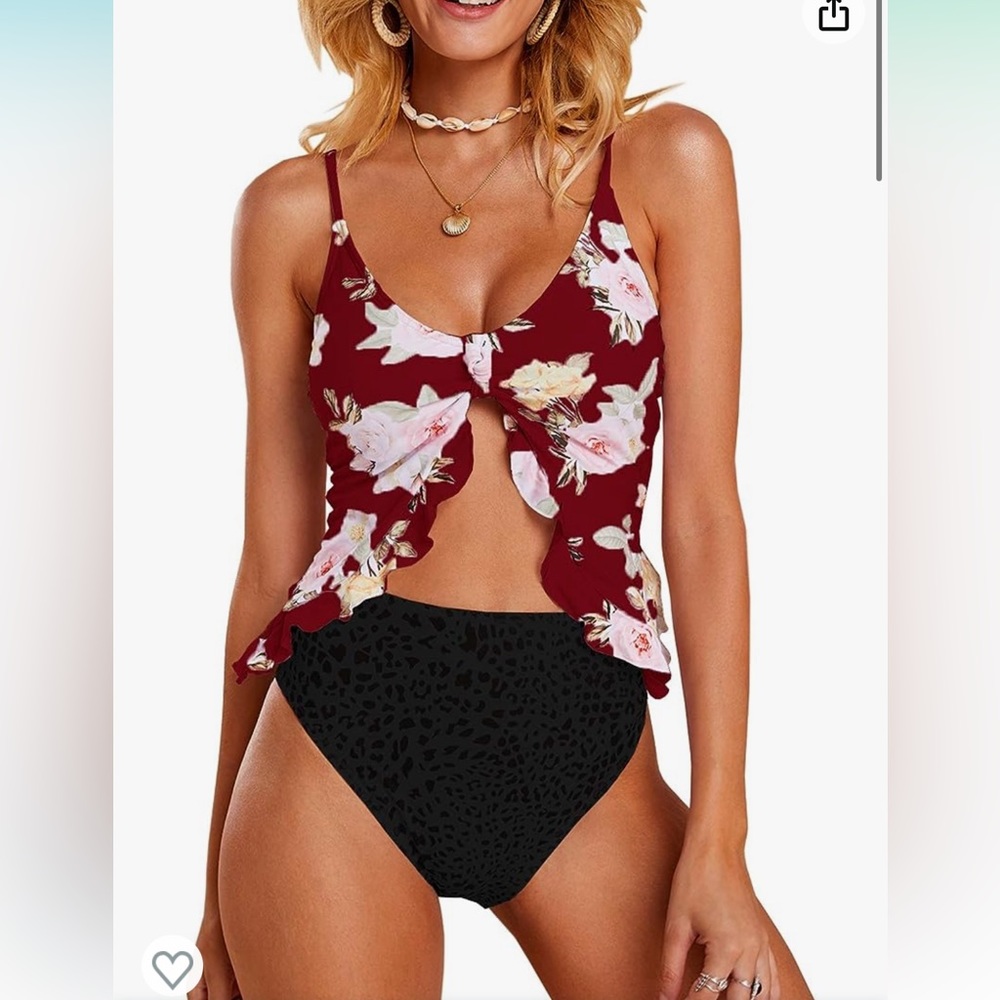 Junior’s High Waisted Two Piece Bikini Swimsuit
